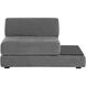Harmony Danny Dark Grey Modular Armless Chair, Right Shelf